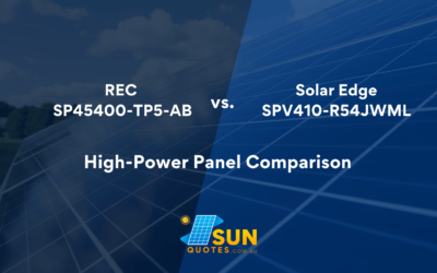 REC SP45400-TP5-AB vs. Solar Edge SPV410-R54JWML: High-Power Panel Comparison