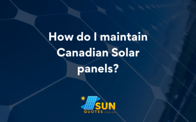 How do I maintain Canadian Solar panels?