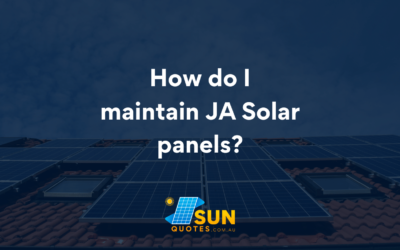 How do I maintain JA Solar panels?