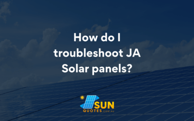 How do I troubleshoot JA Solar panels?